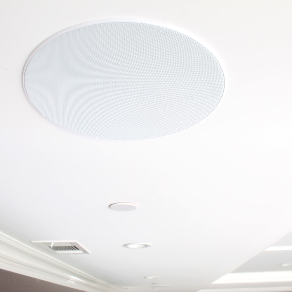 in-ceiling-speaker-grill-installed In Ceiling Speaker Grill Installed